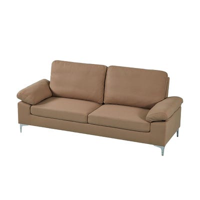 Algo 3-Seater Fabric Sofa - Brown - With 2-Year Warranty